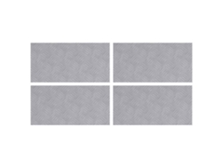 Conjunto 4 Placas De Aluminio Modernas Con Diseño A Cuadros Vidaxl Plata Aluminio