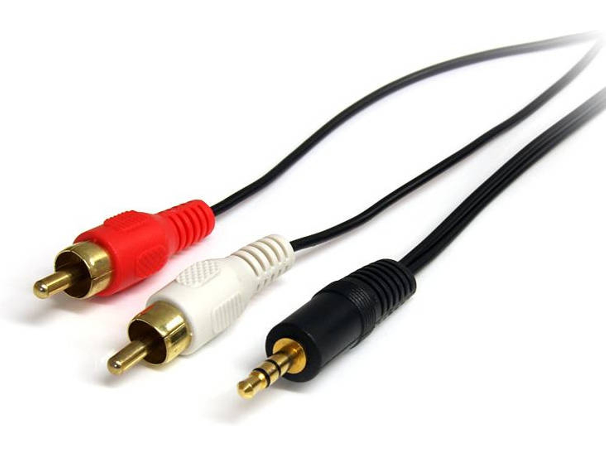 Cable de Audio STARTECH.COM Cable de AudioAdaptador de Mini-Jack a RCA 91cm - Jack 3,5mm Macho - 2xRCA Macho - Negro