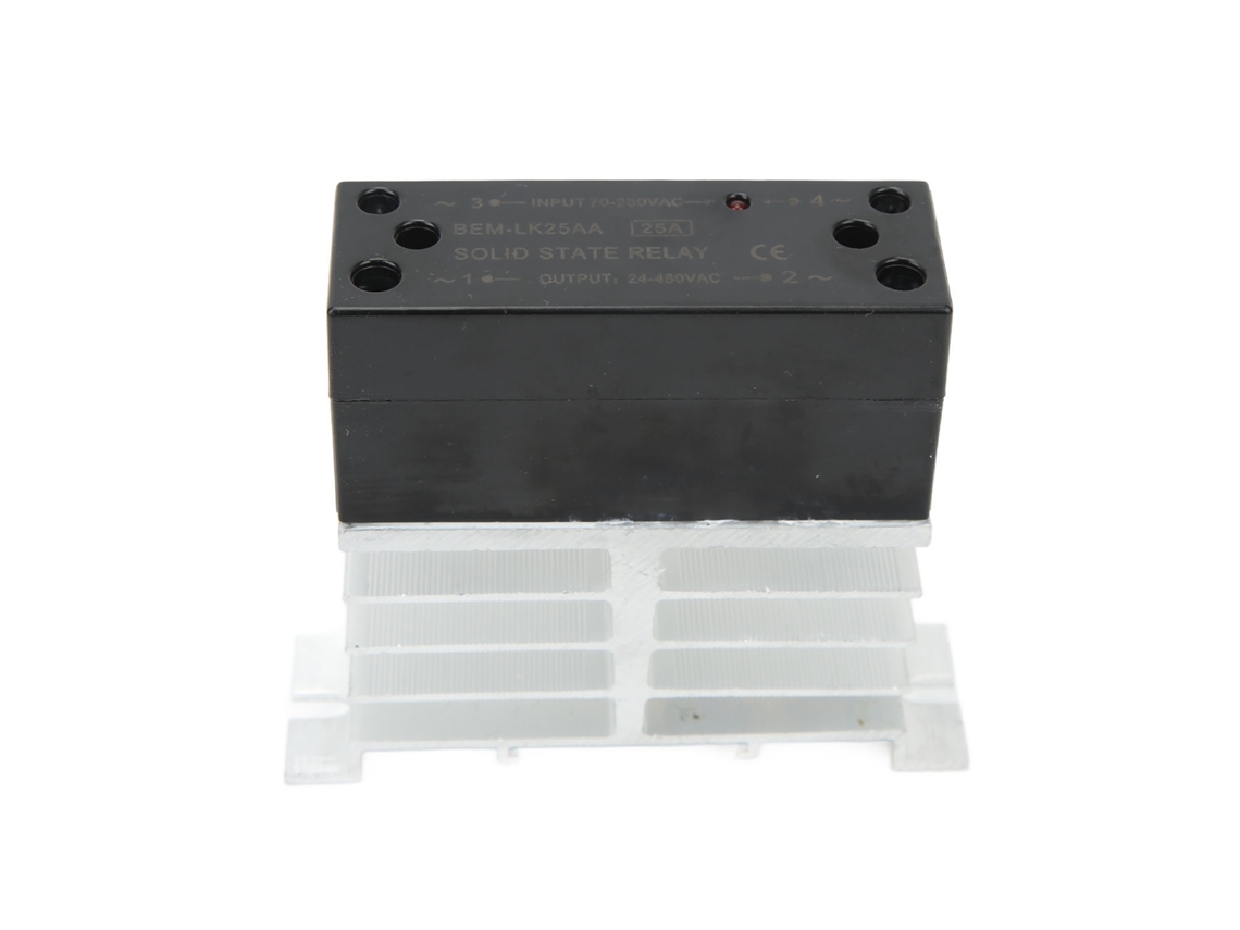 Relé de estado sólido CA-CA Berm Módulo de aluminio ABS Control de motor Entrada de 70-280 V Salida de 24-480 V