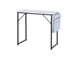 Mesa Well Home con portadocumentos en blanco roto H.74cm Wellhome