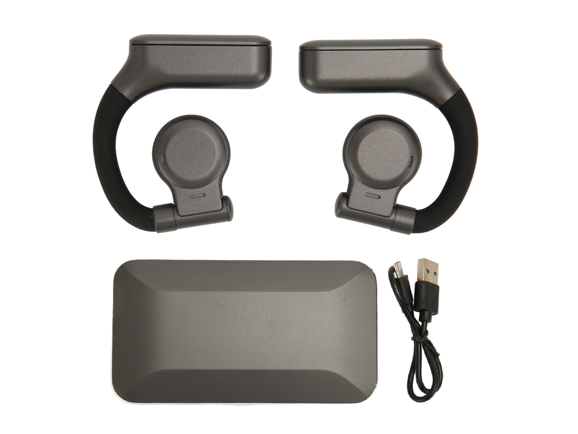 Auriculares Inalámbricos Bluetooth 5.3 Open Ear Con Cancelación De Ruido, Estéreo Hifi, Gris Espacial Profundo