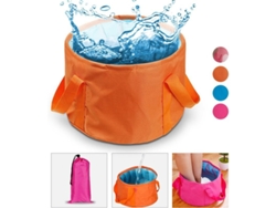 2026-cubo De Agua Plegable Ultraligero, Cubo De Campaña Impermeable Con Funda, Ideal Para Camping, Picnic Y Viajes, 15l, Naranja