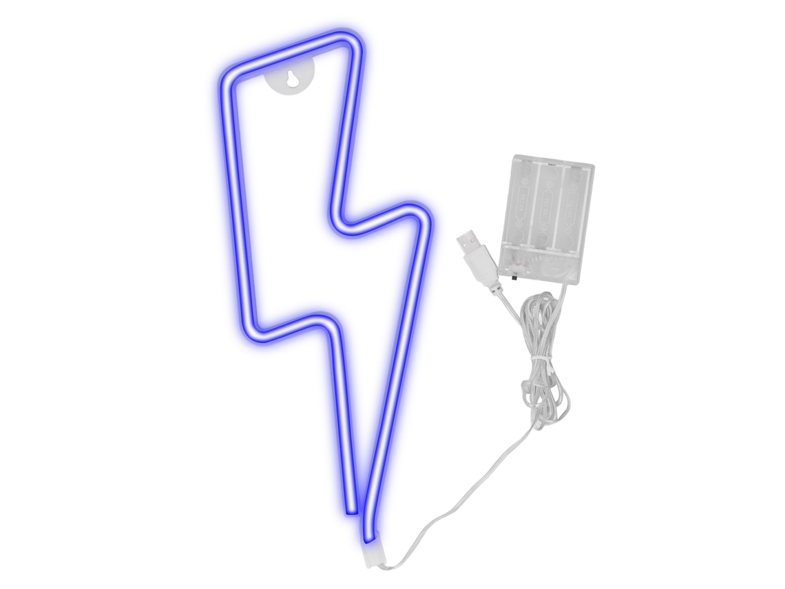 Rebe-luz Led Neón Decorativa Para Pared Con Usb/batería, Lámpara De Noche Azul Para Decoración De Habitaciones