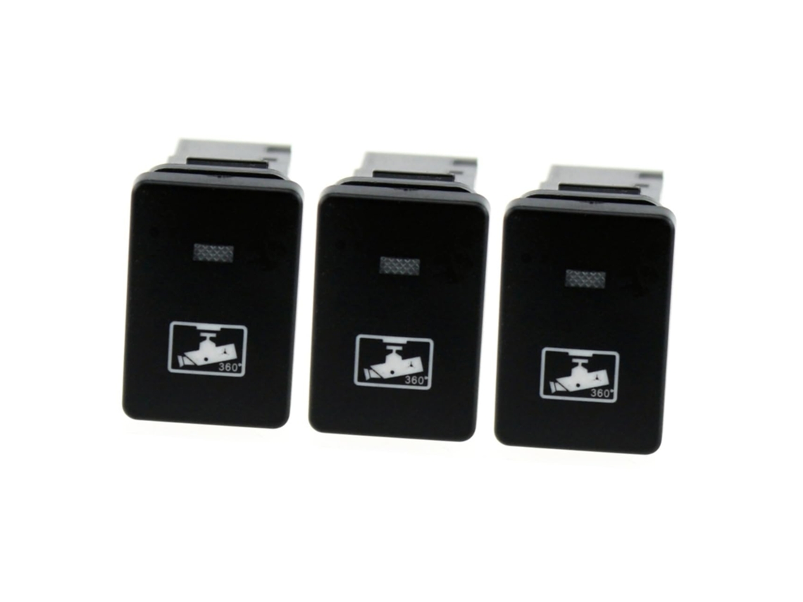 Conjunto De 3 Botões De Pressão Automotivos De 12v Com Luz Led Para Cabo Abs