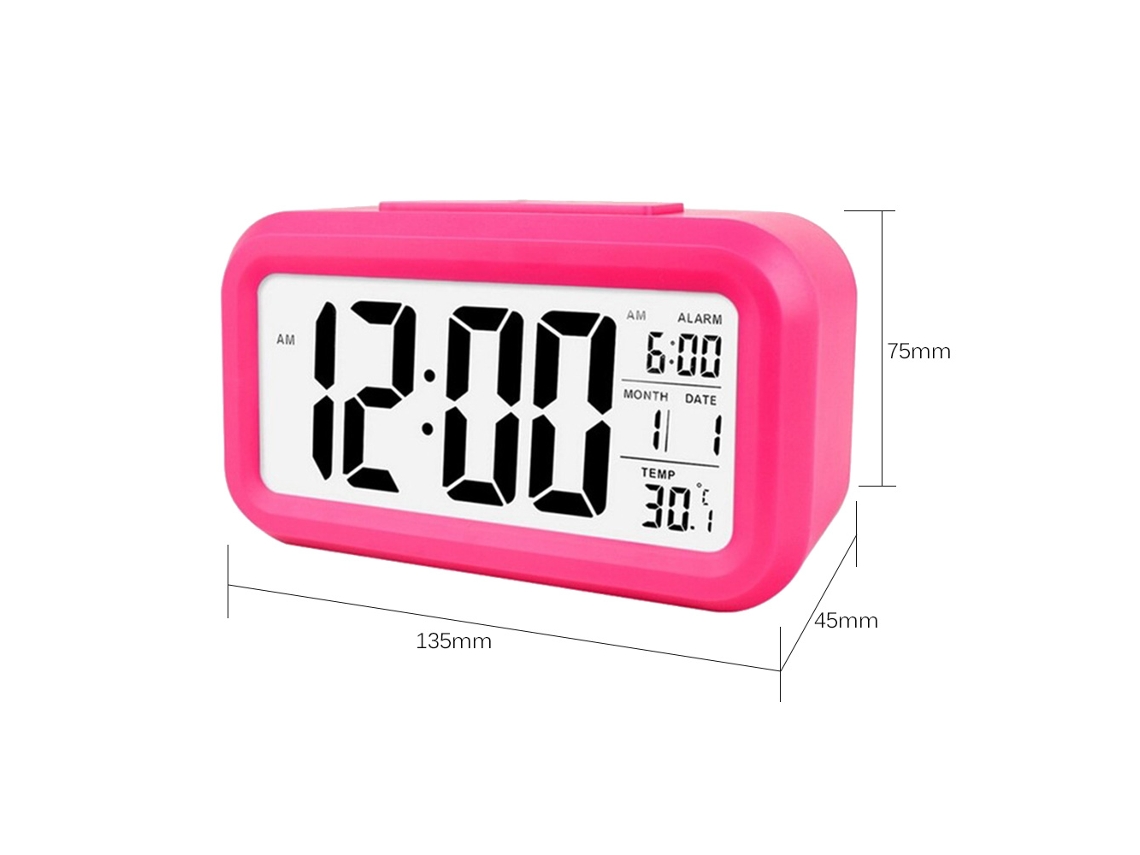 Reloj Despertador Digital Inteligente Con Fecha, Temperatura, Luz Nocturna Y Función De Repetición Para La Habitación De Los Niños Y Niñas.
