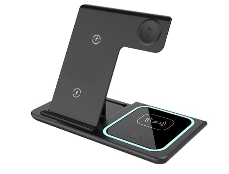 Soporte de cargador inalámbrico 3 en 1 para Apple Watch7/6/5/4/3/2/SE, para Airpods 3/2/Pro, negro BISBISOUS