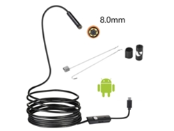 Cámara Endoscópica Usb Cámara De Inspección Tipo Serpiente De 8,0 Mm, Resistente Al Agua Ip67 Con 8 Luces Led Ajustables, Cable Duro De 5 M CHRUI