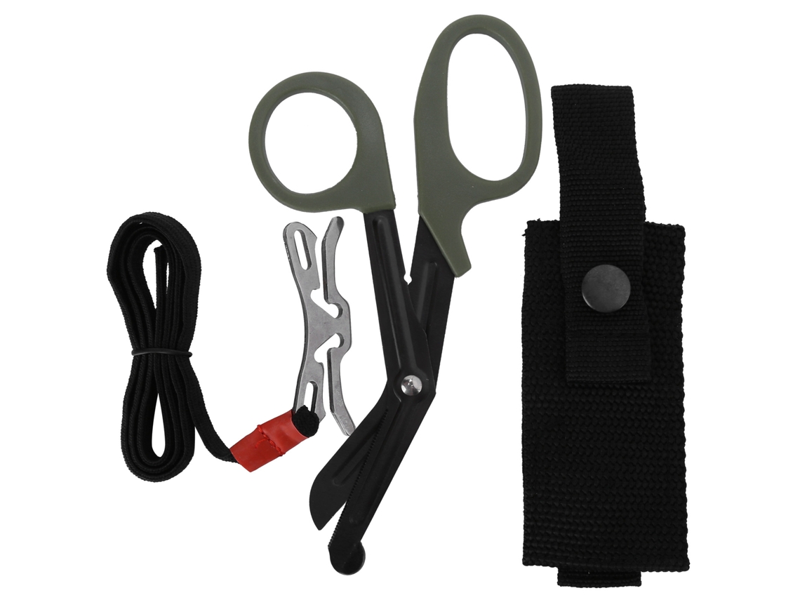 Tijeras De Vendaje De Supervivencia Para Emergencias Con Dientes Finos Para Cortar Mochila De Lona Torniquete