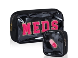 Neceser De Viaje Transparente De Pvc Con Letras, 2 Unidades, Black Things,chrui