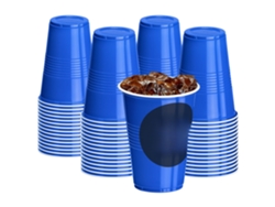 MEOIRUERY Vasos de plástico azules desechables de alta resistencia para fiestas, ideales para diversos eventos, como bodas, cumpleaños, fiestas, Navidad y Noche