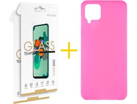 Carcasa + 2 Protectores de Pantalla para Huawei P40 Lite SKYHE Rosa