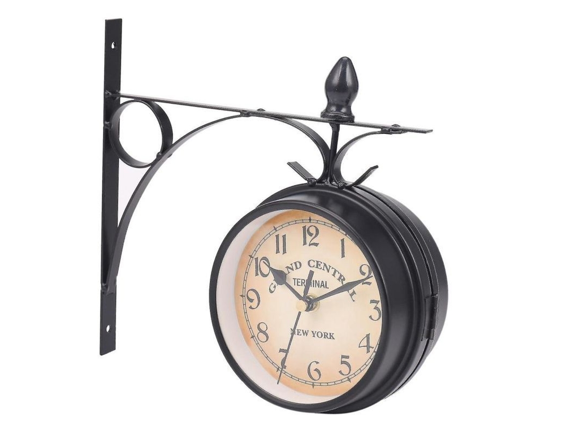 Reloj De Pared De Doble Cara, Estilo Clásico Europeo, Monocromático, Dil
