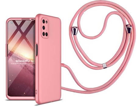 Funda OPPO A53 Slim Armor 360º con Collar Rosa