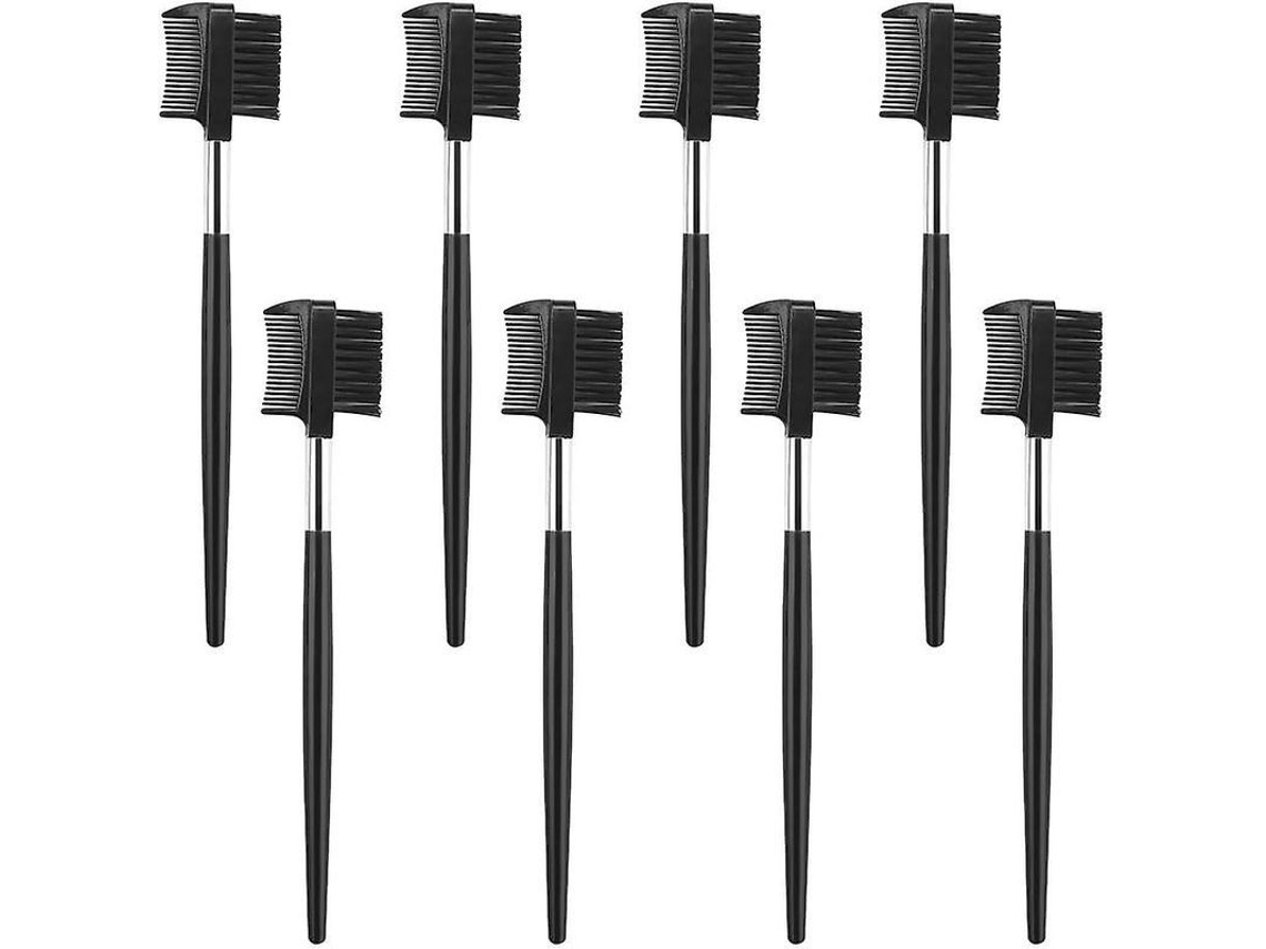 Set De Peines Para Pestañas Y Cepillos Para Cejas, 8 Piezas, Nailon De Doble Cara, Para Maquillaje.