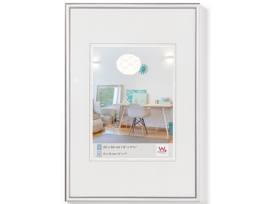 Marco de fotos New Lifestyle plateado 50x70 cm WALTHER DESIGN