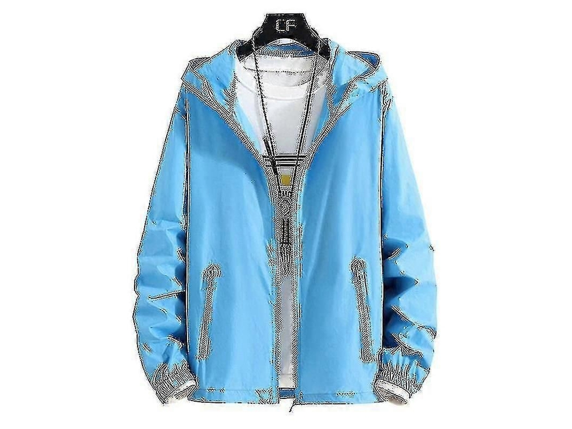 2026-chaqueta Ligera Para Hombre Tallas Grandes 8xl 7xl 6xl Quick Dry Impermeable Protector Solar Con Capucha Para Viajes