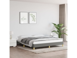 Cama Sin Colchón De Tela Gris Oscuro 180x200 Cm