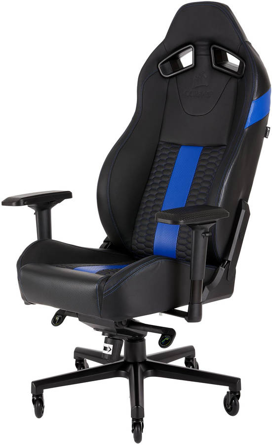 Silla Gaming CORSAIR T2 Road Warrior (Elevador a Gas Clase 4 - Azul)