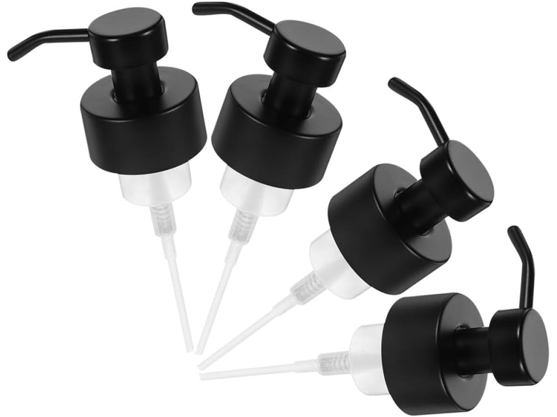 Dispensador De Jabón Nuobesty Con Bomba, Juego De 4 Piezas, Acero Inoxidable Resistente A La Deformación.