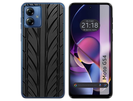 Funda Diseño Neumatico para Motorola Moto G54 5G TUMUNDOSMARTPHONE Silicona Multicolor