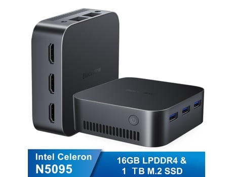 Mini PC BLACKVIEW MP80 (Intel Jasper Lake N5095 - RAM:16 GB - 1 TB SSD - Pro - Intel UHD Graphics) - Negro