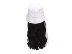 Peluca Con Gorro Rizado Negro Marrón Para Mujeres De Textura Mate Y Diseño Desmontable