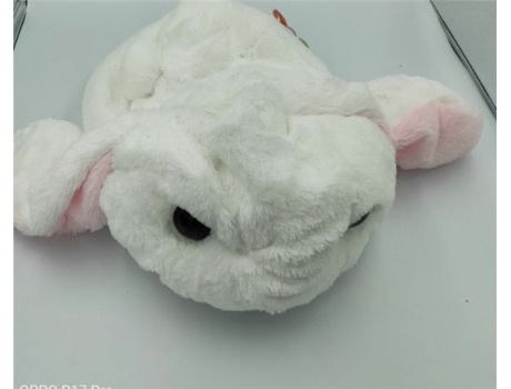 Bebé Niños Grandes Orejas Largas Conejito de Peluche Suave Peluche Cáscara de Piel Blanca