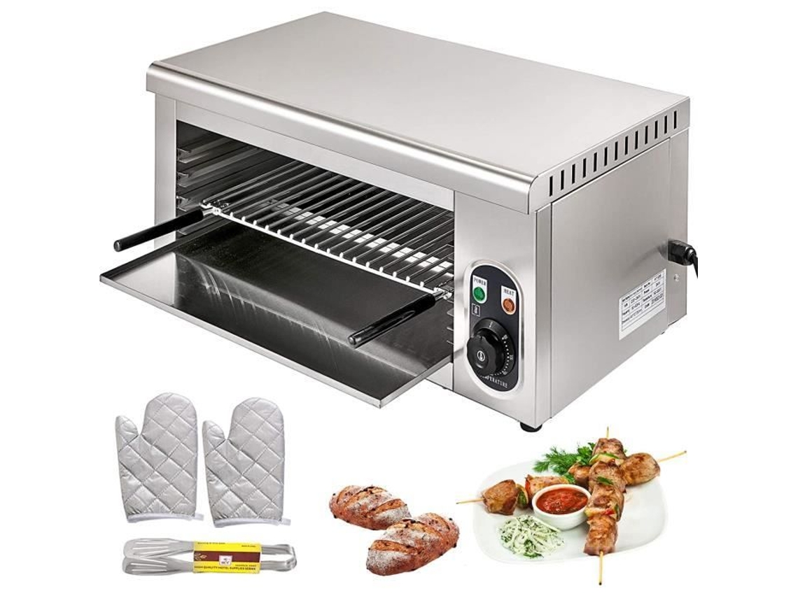 Máquina de pan Vevor 2000w Salamandra eléctrica profesional Tostadora de hamburguesas Cocina Pan Grill Tostadora para derretir 100