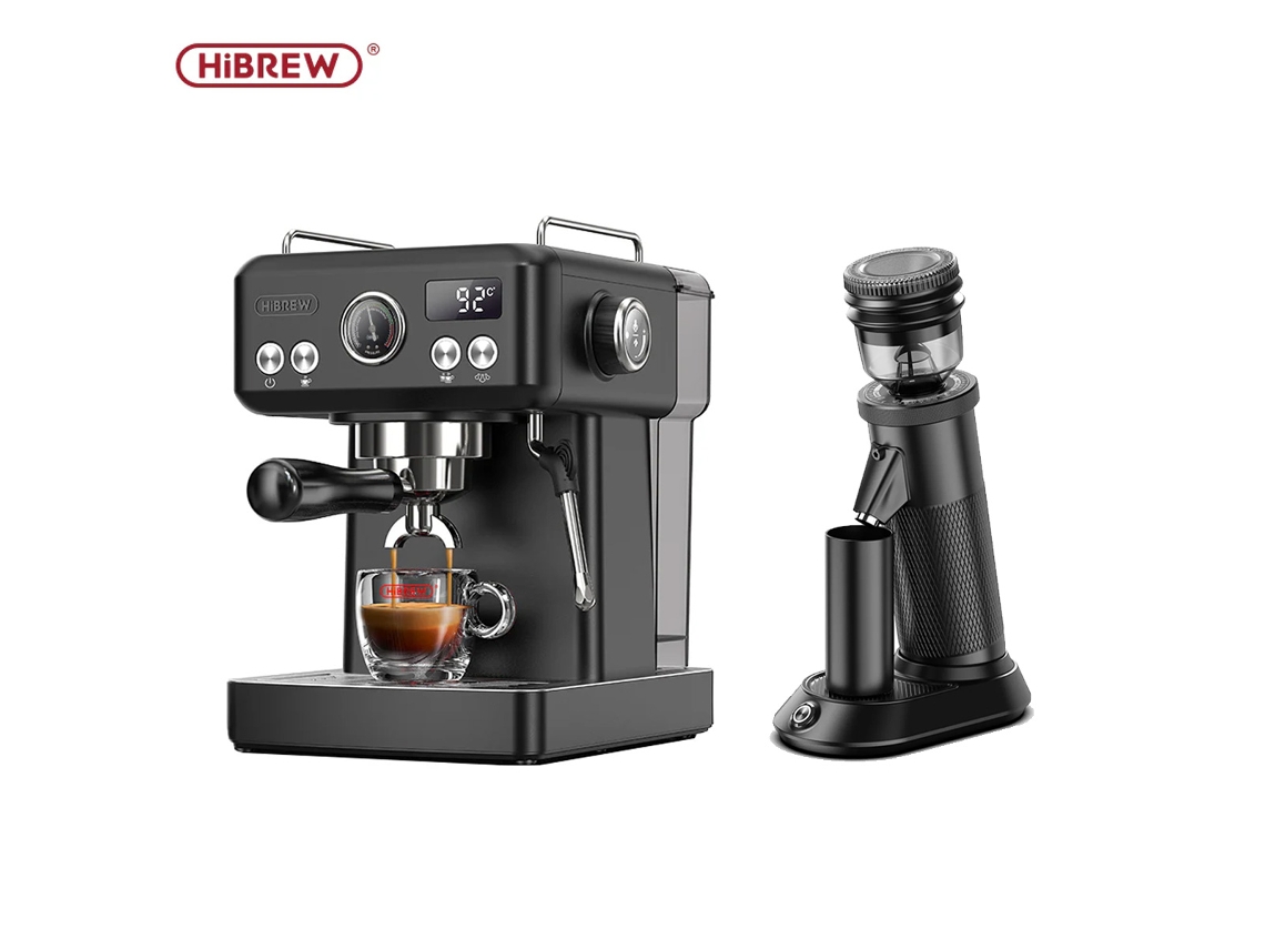 Hibrew H10a De 58 Mm Cafetera Espresso + Hibrew G5 Molinillo De Café Espresso Monodosis