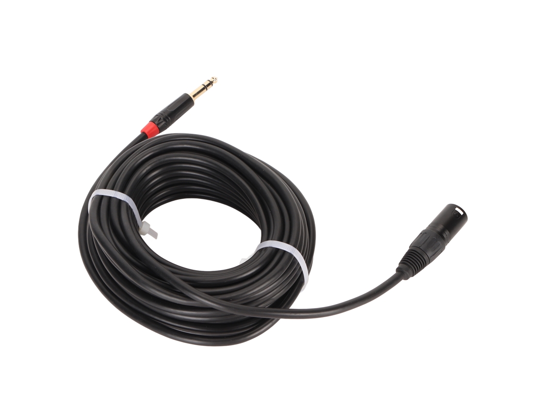 Cable de micrófono con conector XLR macho a TRS balanceado de 1/4 de pulgada