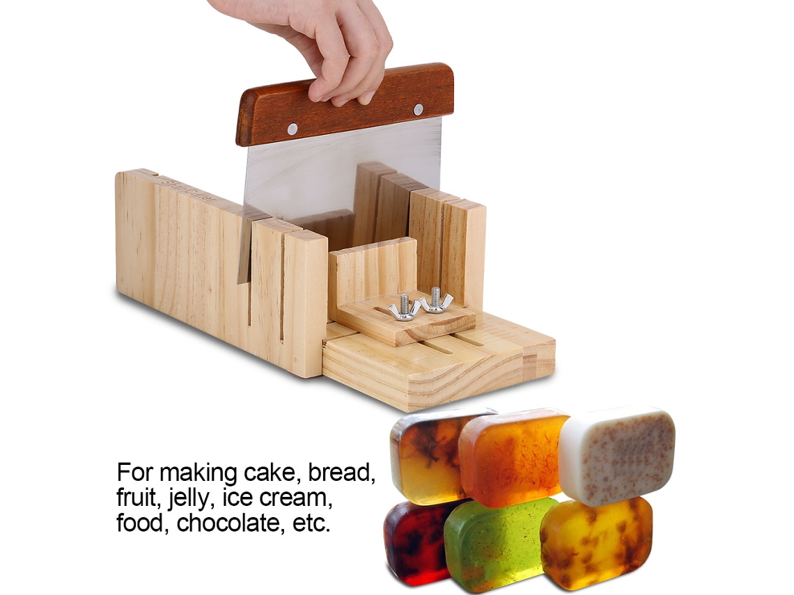 Molde De Silicona Con Caja De Madera Para Pasteles, Jabón Y Utensilios De Corte (cortador).