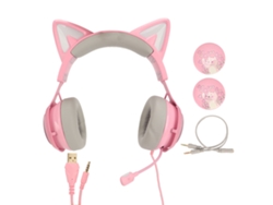 Auriculares Para Videojuegos Con Orejas De Gato, Micrófono Y 3 Efectos De Sonido Para Niños Y Adultos.