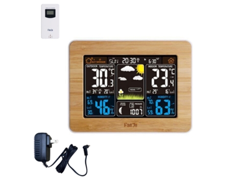 Reloj meteorológico inalámbrico RF, reloj despertador electrónico multifunción con pantalla a Color, pronóstico del tiempo