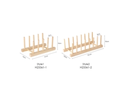 Estantáreo De Madera Multiusos Para Secar Y Organizar Platos, Tazas, Cubiertos Y Tapas De Ollas En Cocina