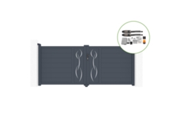 Portón abatible 3m LIFE H.120cm aluminio motorización TANKER B700 CASANOOV