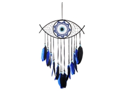 Atrapasueños De Macramé Azul Con Ojo Turco Para Decoración De Pared, Ideal Para El Hogar Y Las Fiestas.