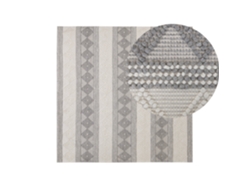 Alfombra de pelo corto BELIANI Bozova de Lana Gris 200x200