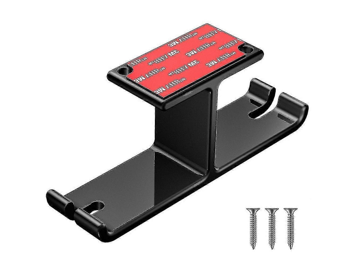 Rebe-soporte Para Auriculares De Aluminio Adhesivo Doble Bajo Escritorio Con Gancho Y Capacidad De 5 Kg Negro