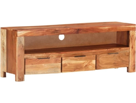 Mueble para la televisión VIDAXL Marrón Madera de acacia (110x30x40 cm)