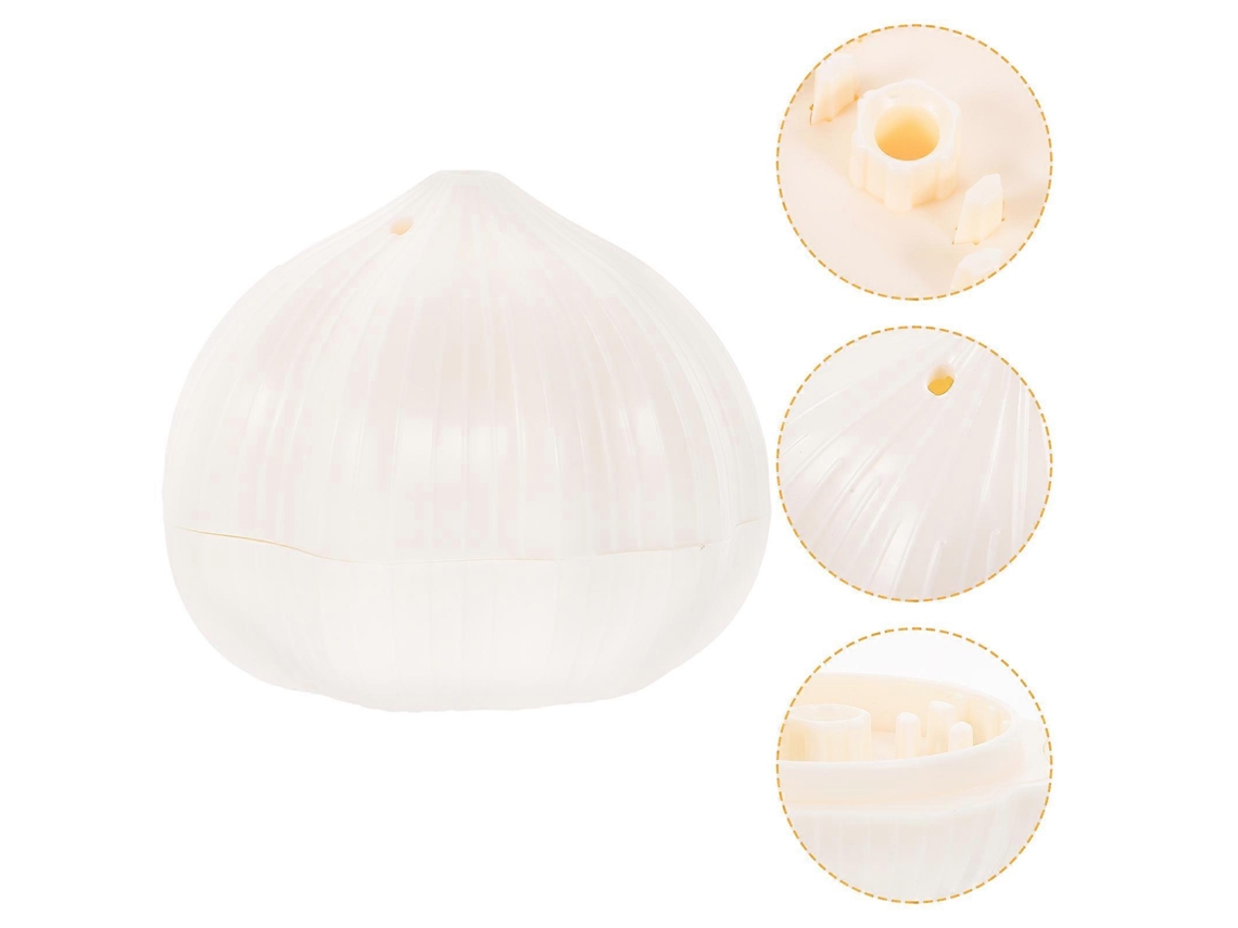 Prensa de ajos manual, 2 unidades, diseño ergonómico, accesorio de cocina, 7,50 x 7,50 x 7,00 cm, color blanco Rosewell