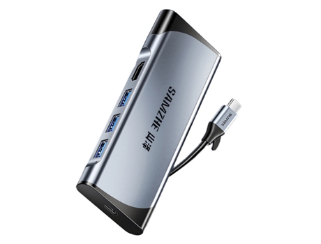 Adaptador SAMZHE Dk-S05 5In1 Tipo-C a HDMI 3Usb3.0 Pd100W para Huawei Mate40/P50 S20