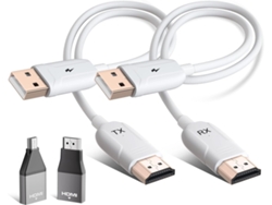 Transmisor/receptor HDMI inalámbrico de 5 GHz 4K 1080p 60 Hz para proyector de tableta portátil Blanco ZYBLSSBB