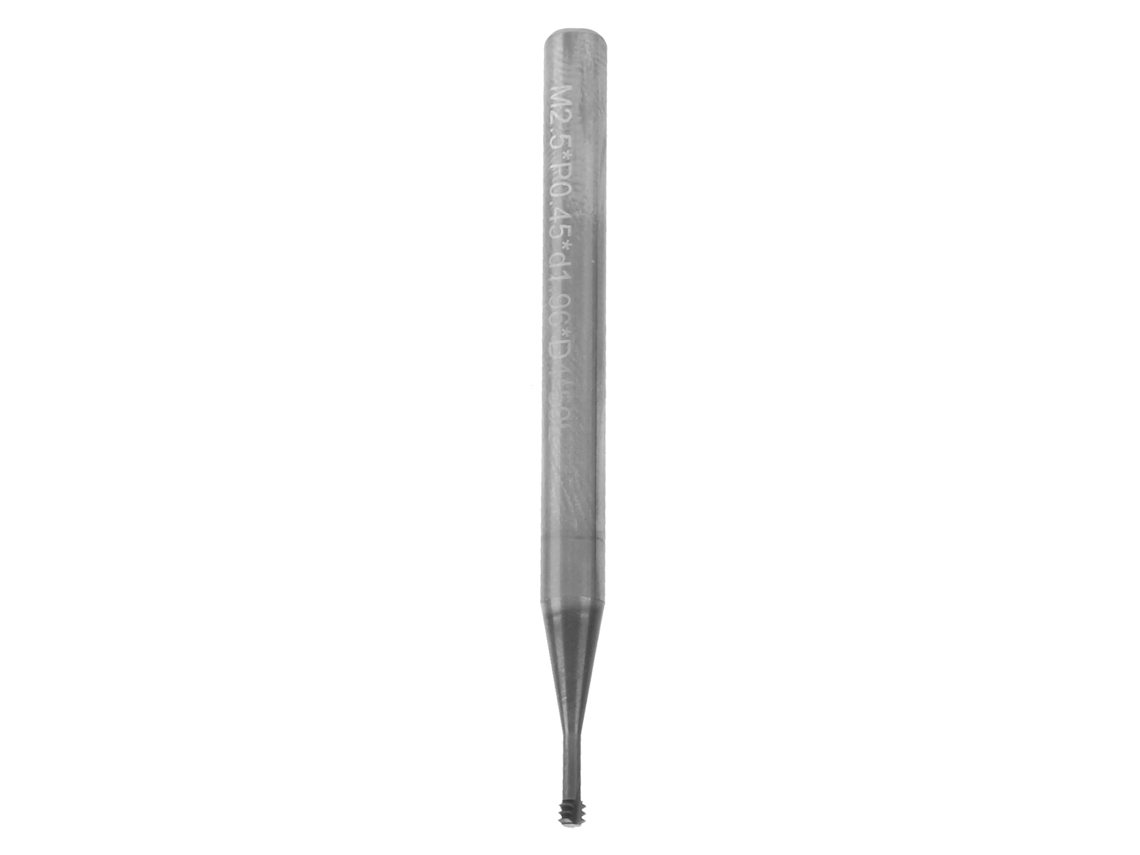 Fresa De Acero De Carburo De Tungsteno, 3 Dientes, 60°, Para Roscado Cnc, M2.5x0.45xd4x50