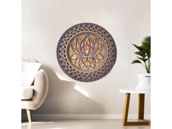 2026-arte De Pared Mandala Flor De Loto De Metal 30x30 Cm Decoración Bohemia Hogar Dormitorio