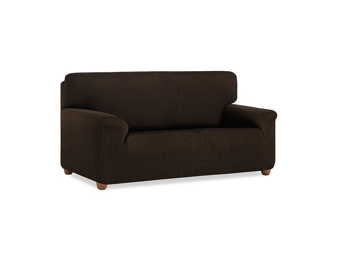 Funda de Sofá DOMAINET 1 Plaza (Marrón - Algodón y poliéster - 70-110 cm)