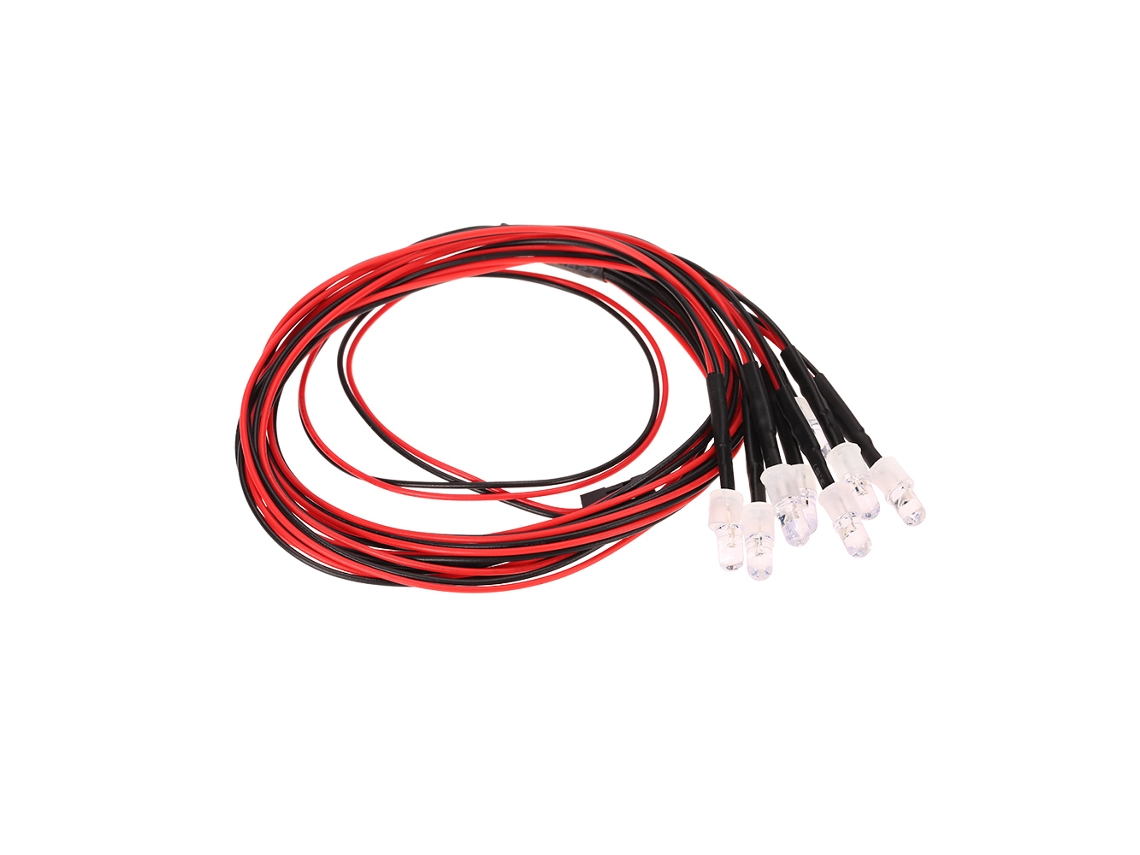 Kit de luces LED para coches RC 1/10 1/8, 8 luces (2 blancas, 2 rojas, 4 amarillas) para TRX HSP Redcat Axial SCX10 D90 HPI