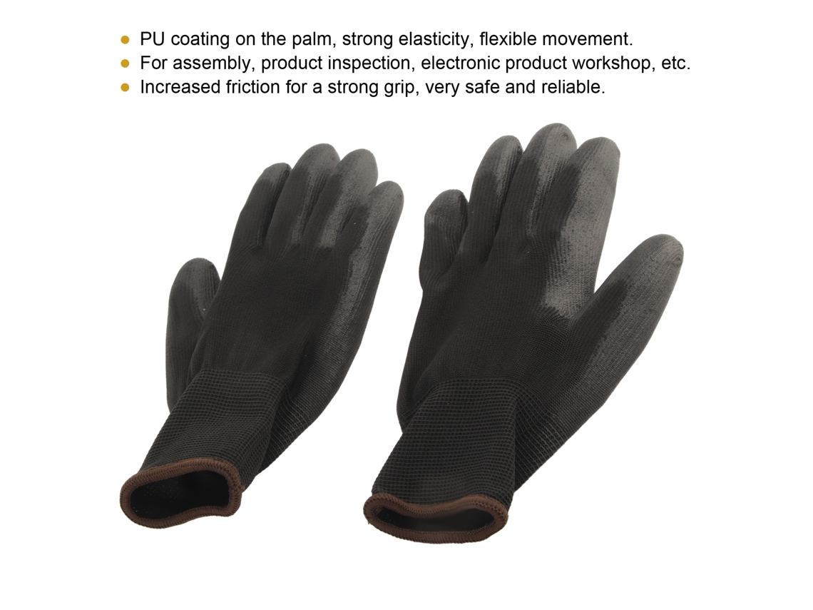 10 Pares De Luvas De Trabalho Antiestáticas Revestidas Com Pu Ferramentas De Segurança 9l