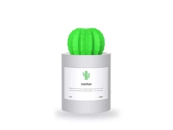 Mini humidificador USB de niebla fría con forma de cactus, 280 ml, para yoga o dormitorio. Bestvite Gris.