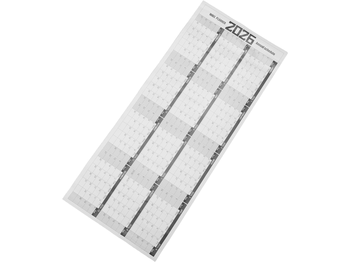 Calendario De Pared Grande 2026, Planificador Mensual Colgante, Póster Anual Borrable, Papel Negro Grueso