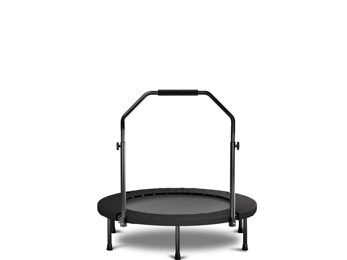 Cama Elástica Plegable De 101 Cm Con Asa De Muelle Negra Estándar.